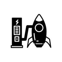 Fueling Rocket icon in vector. Illustration vector