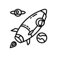 Spacecraft icon in vector. Illustration vector