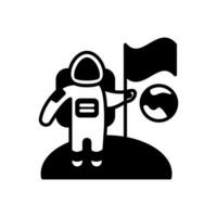 Landing On Moon icon in vector. Illustration vector