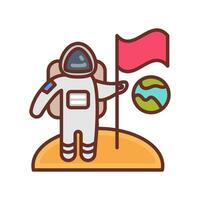 Landing On Moon icon in vector. Illustration vector