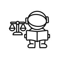 Space Law icon in vector. Illustration vector