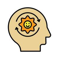 Optimism icon. lineal color icon vector