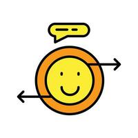 Decision Making icon. lineal color icon vector