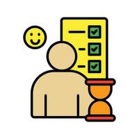 Self Discipline icon. lineal color icon vector