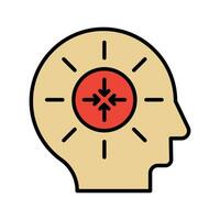 Positive Think icon. lineal color icon vector