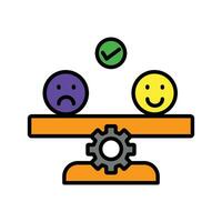 Emotional icon. lineal color icon vector