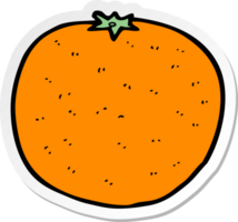 sticker of a cartoon orange png