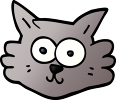 visage de chat doodle dessin animé png