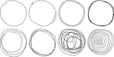 Hand Drawn circular Scribble frame vector