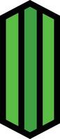 Green and black stripes in the shape of a house on a white background. doodles design elements for various purposes. vector