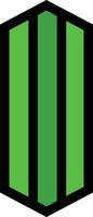 Green and black stripes in the shape of a house on a white background. doodles design elements for various purposes. vector