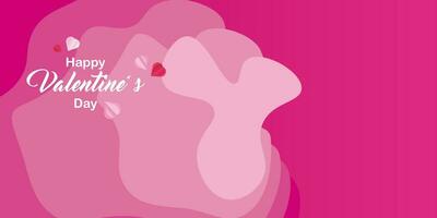 Valentine's day background with gradient colors and hearts. Vector illustrations, banners, flyers, invitations, posters, brochures, discount vouchers.copyspace.