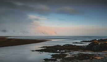 Beautiful winter landscape of Iceland photo