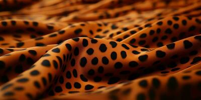 AI generated Leopard Fur Pattern Texture Background. Leopard Wool Fabric. Generative AI photo