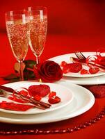 Romantic table setting photo