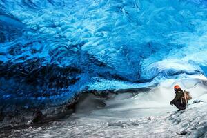 Glacier ice cave of Iceland photo