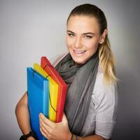 Happy student portrait photo