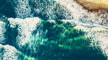 Aerial view of the ocean photo