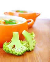 Two bowl with soup photo
