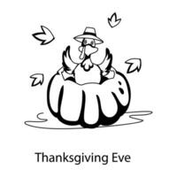 Trendy Thanksgiving Eve vector