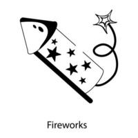 Trendy Fireworks Concepts vector