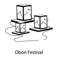 Trendy Obon Festival vector