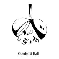 Trendy Confetti Ball vector