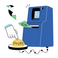 Trendy Bank Profit vector