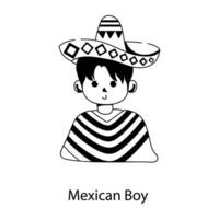 Trendy Mexican Boy vector