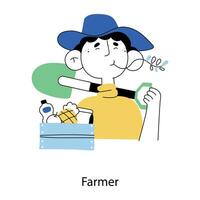 Trendy Farmer Concepts vector