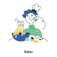 Trendy Baker Concepts vector