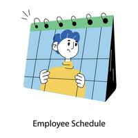 Trendy Employee Schedule vector