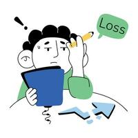 Trendy Loss Tension vector