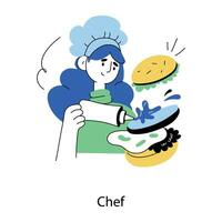 Trendy Chef Concepts vector