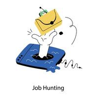 Trendy Job Hunting vector