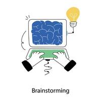 Trendy Brainstorming Concepts vector