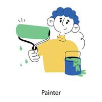 Trendy Painter Concepts vector