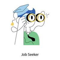 Trendy Job Seeker vector