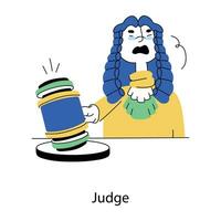 Trendy Judge Concepts vector