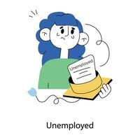 Trendy Unemployed Concepts vector