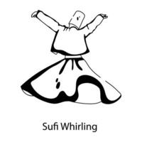 Trendy Sufi Whirling vector