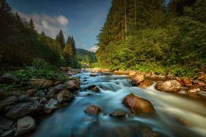 Beautiful Mountainous River photo