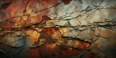 AI generated Red and Brown Rough Stone Texture Background. Rock Surface Background. Generative AI photo