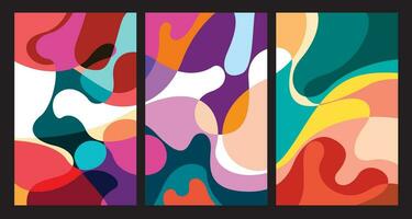 Vector colorful abstract psychedelic liquid and fluid background pattern