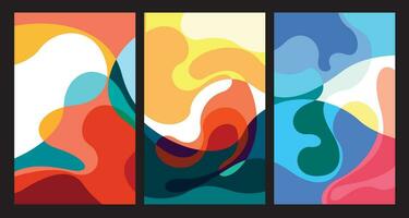 Vector colorful abstract psychedelic liquid and fluid background pattern