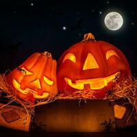 Traditional Pumpkin for Halloween decoration photo