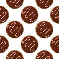 donut color day chocolate cream food pattern vector