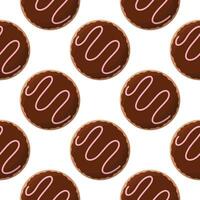 donut color day chocolate cream food pattern vector