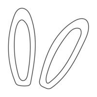 easter hare ears colored hunting icon element vector