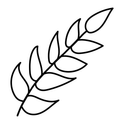 branch leaf flower tree pink plant line